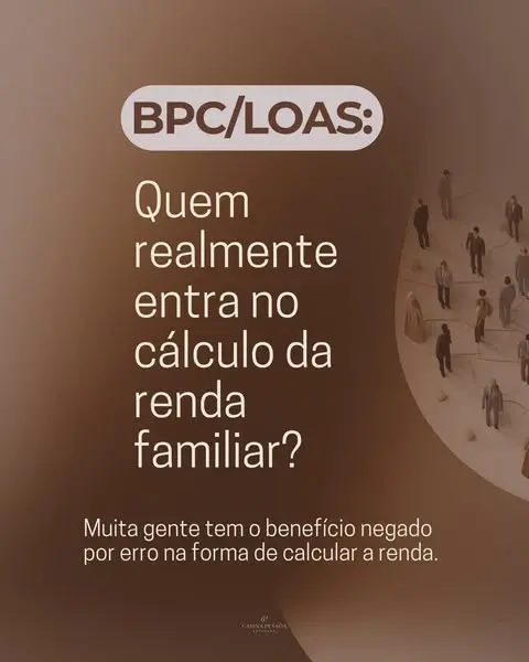 Publicação educativa sobre o cálculo da renda familiar para BPC/LOAS